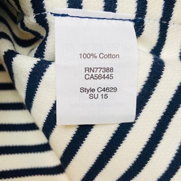 MADEWELL Eventide Blue White Stripe Side Zip Skirt - Picture 6 of 6